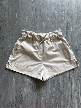 Lululemon High-Waist Cream Drawstring Shorts